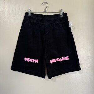 Cookman USA Good Chef’s Wear black and pink corduroy shorts